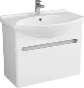 Тумба с раковиной OWL 1975 с Lagerta 76x48 см, белый лак (OW08.02.00, 28230)