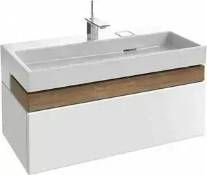 Тумба с раковиной JACOB DELAFON с Terrace 100x48x38 см, белый блестящий (EB1187-G1C, EXC112-00)