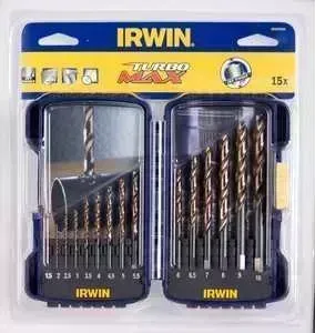 Набор сверл по металлу Irwin 1.5-10.0мм 15шт Turbo Max (10503992)