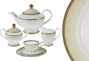 Чайный сервиз Midori 23 предмета на 6 персон Вуаль кремовая (MI2-K6981-Y3/23-AL)