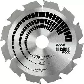 Диск пильный BOSCH 190х30мм 12зубьев Construct Wood (2.608.640.633)