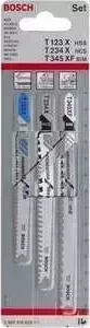 Набор пилок для лобзика BOSCH 3шт T123X/T234X/T345XF (2.607.010.515)