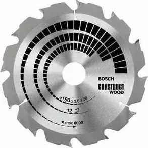 Диск пильный BOSCH 160х20/16мм 12зубьев Construct Wood (2.608.640.630)