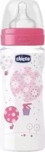 Бутылочка CHICCO Well-Being Girl 4 месяцев+, 330 мл 310205122