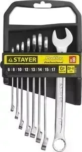 Набор ключей STAYER комбинированных 8шт 6-17 мм (27083-H8)