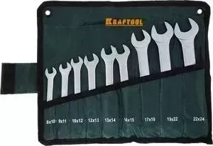 Набор ключей KRAFTOOL рожковых 9шт 8-24 мм (27033-H9)