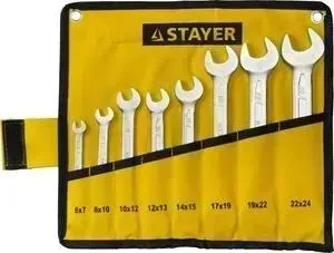 Набор ключей STAYER рожковых 8шт 6-24 мм (27035-H8)