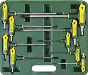 Набор ключей KRAFTOOL имбусовых Industrie Т-образные TORX Hole 10-50, 9шт (27455-H9)