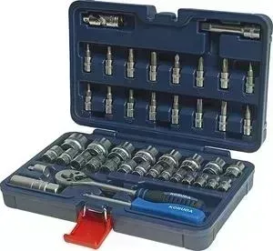 Набор головок торцевых KORUDA 1/4" 3/8"DR 45 предметов (KR-3045)