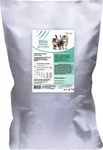 Сухой корм BLITZ Superior Nutrition Kitten с индейкой для котят, беременных и ящих кошек 10кг