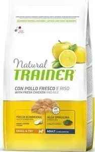 Сухой корм Trainer Natural Small Toy Adult with Fresh Chicken and Rice с курицей и рисом для взрослых собак мелких и миниатюрных пород 2кг: характерис