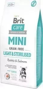 Сухой корм Brit Care MINI Grain-Free Light Sterilised Rabbit Salmon беззерновой c кроликом и лососем для собак мелких пород 7кг (521081): характеристи