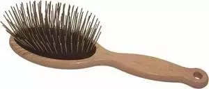 Щетка 1 All Systems Pin Brush Large Black Pad овальная большая зубцы 35мм для средней и длинной шерсти животных (черная подушечка)