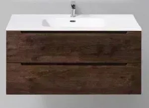 Тумба с раковиной BELBANGO с Etna 101.5x46 Rovere moro (ETNA-1000-2C-SO-RW-P, BB1000ETL)