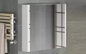 Зеркальный шкаф Comforty Женева 90 дуб белый (4137132)