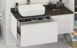 Тумба с раковиной Comforty с и столешницей Милан 120 белый глянец (4136268)