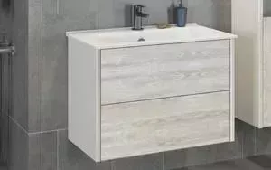 Тумба с раковиной Comforty с Женева 75 дуб белый (4137097)