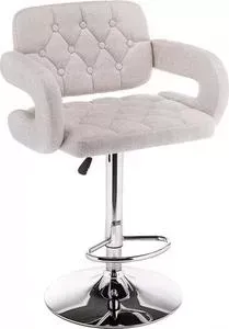 Стул барный Woodville Shiny ткань cream
