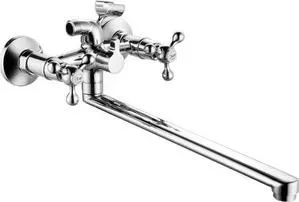 Смеситель для ванны GROSS AQUA Yota с длинным изливом 350 мм (7088039С - 35L(F))