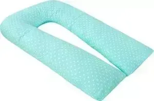 Подушка AmaroBaby для беременных U - образная 340х35 (Сердечки мята)