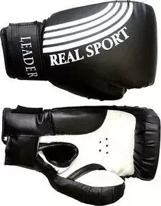 Перчатки боксерские RealSport Leader 8 унций черный