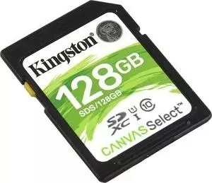 Карта памяти KINGSTON Canvas Select SDS/128GB SDXC Class 10 UHS-I
