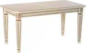 Стол обеденный Мебелик Меран слоновая кость/патина 120x80