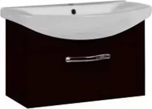 Тумба с раковиной АКВАТОН с Ария 80 черный глянец (1A1417K0AA950)