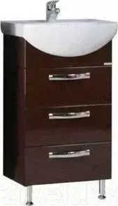 Тумба с раковиной АКВАТОН с Ария 50 н тёмно-коричневая (1A140201AA430 + 1WH207781)