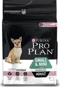 Сухой корм PRO PLAN OPTIDERMA Sensitive Skin Adult Small Mini с лососем для щенков мелких и карликовых пород с чувствительной кожей 3кг (12272215): ха