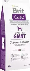 Сухой корм Brit Care Adult Giant Grain-free Salmon Potato беззерновой с лососем и картофелем для взрослых собак гигантских пород 12кг (132730): характ