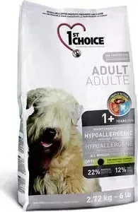 Сухой корм 1-ST CHOICE Adult Dog Hypoallergenic Potatoes Duck Formula с уткой и картофелем для собак с чувствительным ЖКТ 12кг (102.325): характеристи