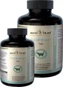 Пищевая добавка Anivital FeliFiber Tabs для борьбы с избытком веса, облегчает выведение шерсти из желудка для кошек 140таб/70г (523755)