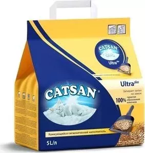 Наполнитель Catsan Ultra Plus комкующийся для кошек 5л (LW742)