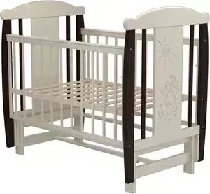 Кроватка детская Valle Cat 05 маятник продольный без ящика слоновая кость