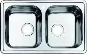 Мойка кухонная IDDIS Strit нерж., шелк, 2 чаши, 780*480*180 (STR78S2i77)