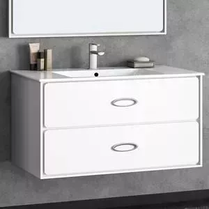 Тумба с раковиной SMILE с Монтэ 120 белый (Z0000012452, 050600-u-01)