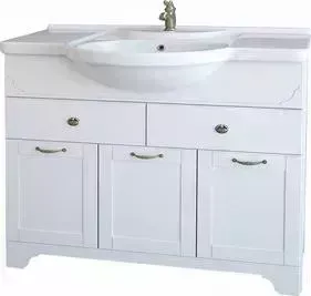 Тумба с раковиной Dreja с Antia 105 3 дверки, 2 ящика, капучино (99.0408, 191669)