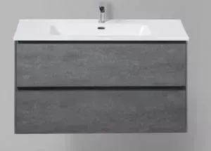 Тумба с раковиной BELBANGO с Pietra 101.5x46 Stucco cemento (PIETRA-1000-2C-SO-SCM, BB1000ETL)