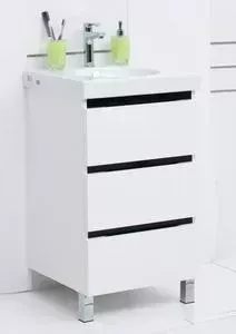 Тумба с раковиной De Aqua с Ариетта 50 белая (184508 + F 01, F 01)
