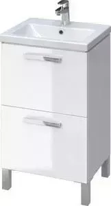 Тумба с раковиной CERSANIT с Melar 50 белая, с ножками (B-SU-MEL-CM50, S-UM-COM50/1-w, ZB-NOGA-KPL2)