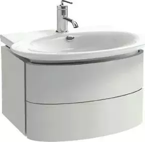 Тумба с раковиной JACOB DELAFON с Presquile 80x46x45,2 см, белый блестящий (EB1103-G1C, E4437-00)