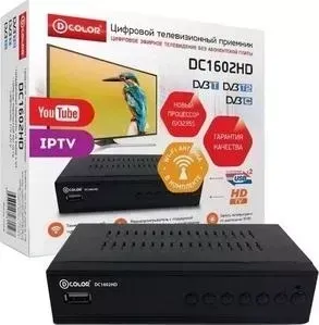 Ресивер цифровой D-COLOR Тюнер DVB-T2 DC1602HD