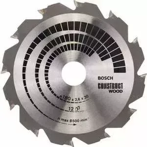 Диск пильный BOSCH 180х30мм 12зубьев Construct Wood (2.608.640.632)