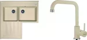 Мойка кухонная и смеситель FLORENTINA и смеситель Адрия 960 шампань FS (20.380.L0960.202 + 33.23H.1110.202)