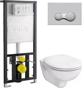 Комплект унитаза с инсталляцией VITRA Arkitekt с , с микролифтом (6107B003-0075, 700-1873, 800-003-009)