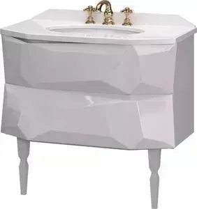 Тумба с раковиной 1Marka с Aima Crystal 90 белая (4604613313975)