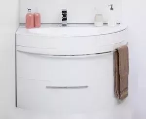 Тумба с раковиной De Aqua с Эскалада 100 L белая (186739 + WE 021, WE 021)