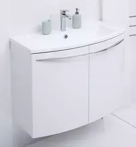 Тумба с раковиной De Aqua с Токката 90 белая (167141 + WT 051, WT 051)
