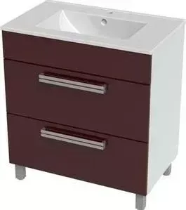 Тумба с раковиной TRITON с Ника 60 вишневый (Щ0000017895, Н0000099808)